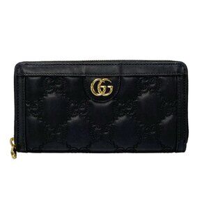 GUCCI GG Matelasse Black Leather - Long Wallet 694-080225